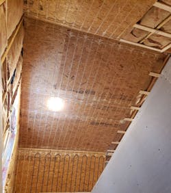 A view of the radiant ceiling, a preferred location for cooling applications (besides walls). A view of the radiant ceiling, a preferred location for cooling applications (besides walls).