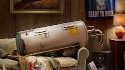 The campaign imagines an intervention-style family therapy session where the “freeloader” in the household is revealed to be the family’s leaky tank water heater. The campaign imagines an intervention-style family therapy session where the “freeloader” in the household is revealed to be the family’s leaky tank water heater.