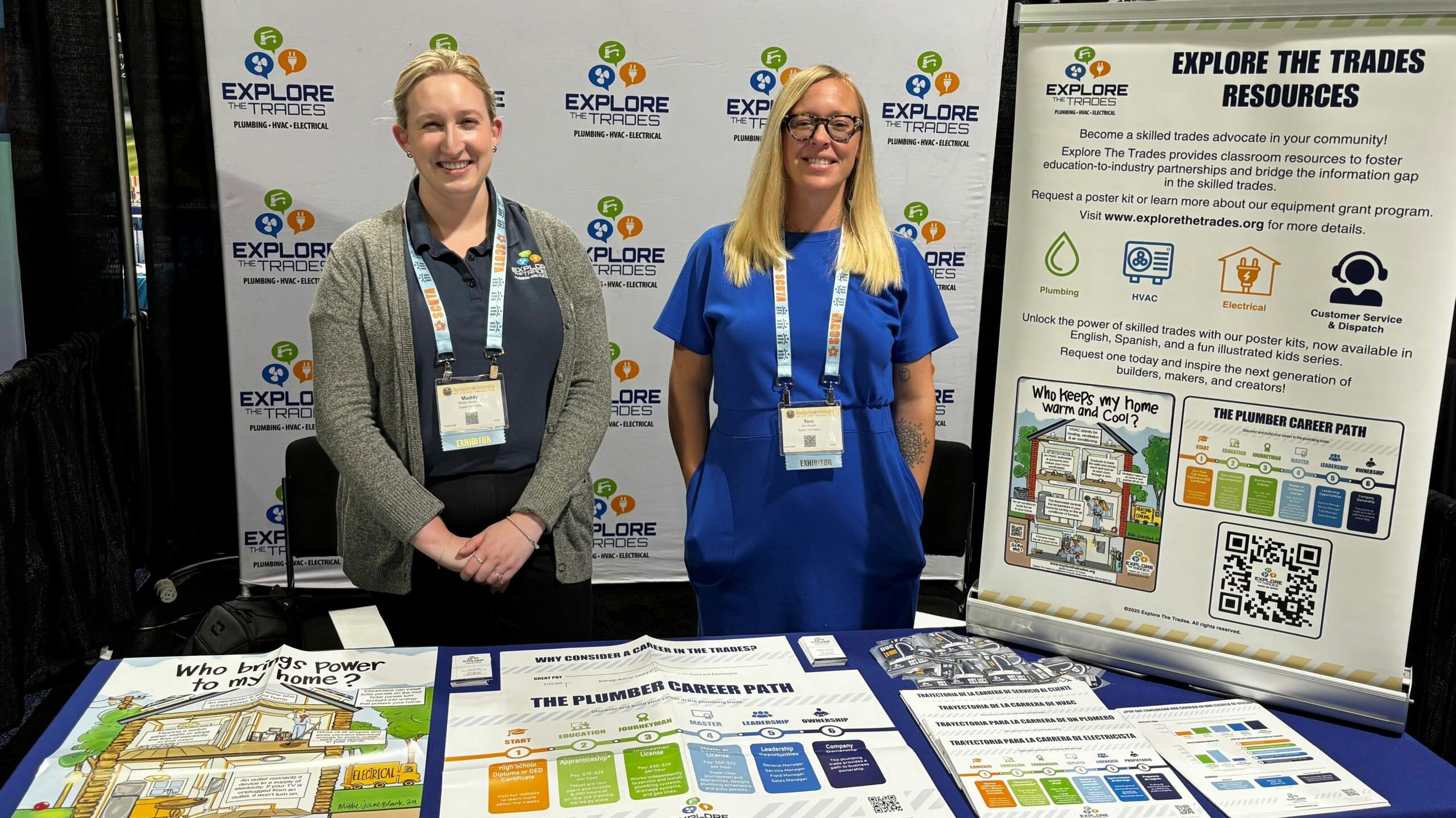 Maddy Sorenson, Project Coordinator (left) and Toni Bower, Donor Engagement Specialist for Explore the Trades.