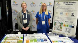 Maddy Sorenson, Project Coordinator (left) and Toni Bower, Donor Engagement Specialist for Explore the Trades. Maddy Sorenson, Project Coordinator (left) and Toni Bower, Donor Engagement Specialist for Explore the Trades.