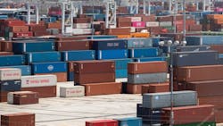 Shipping containers at the Port of Los Angeles. Shipping containers at the Port of Los Angeles.
