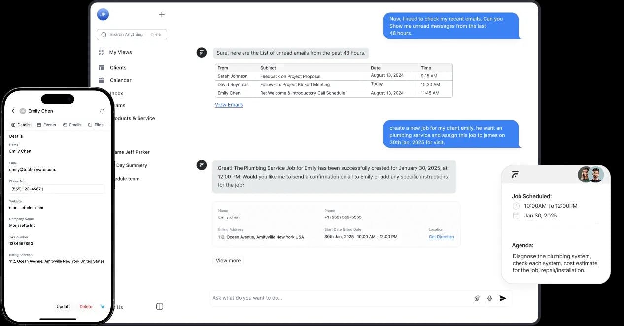 The FieldCamp dashboard and app.
