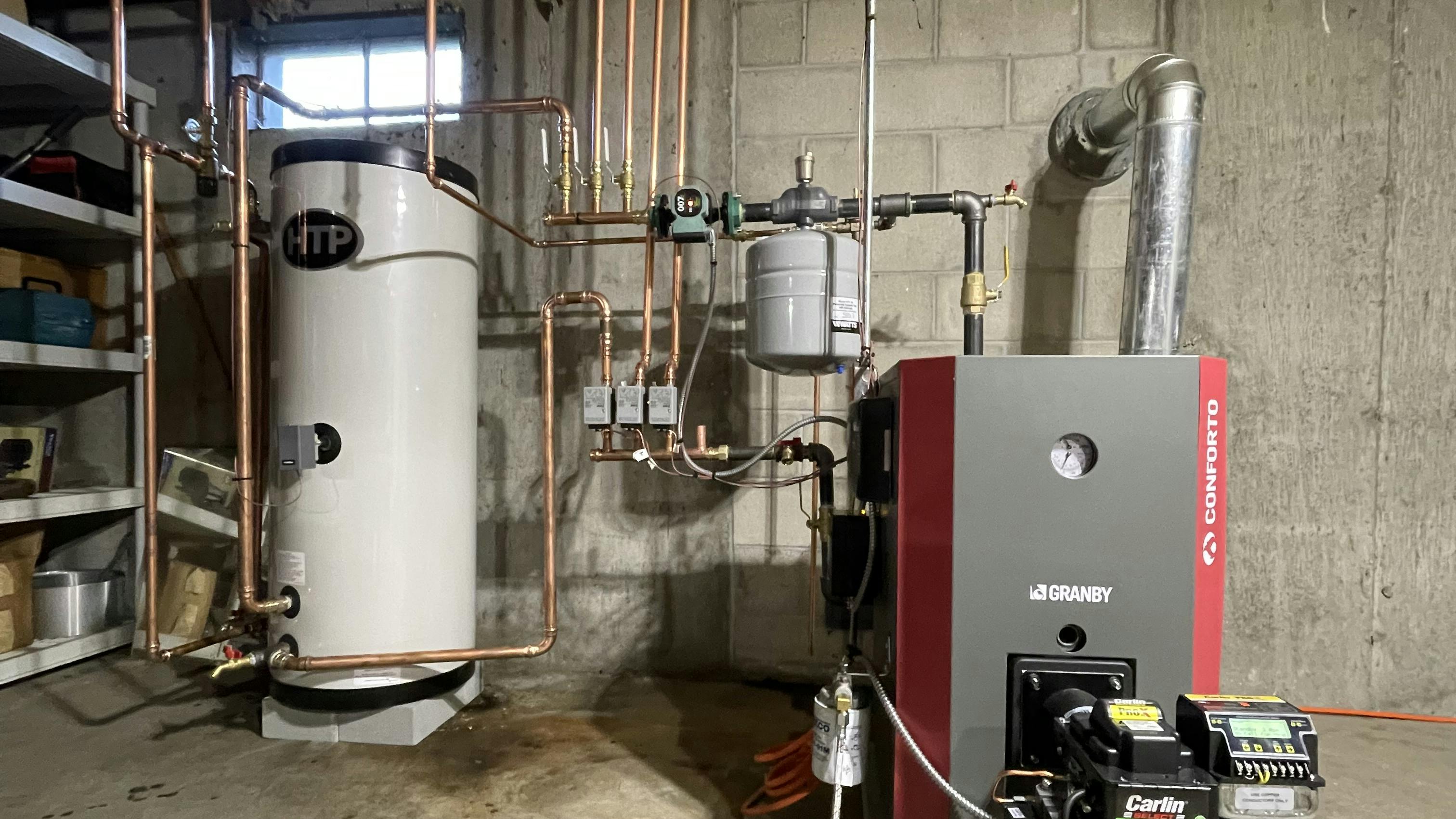 The mechanical room after the replacement.