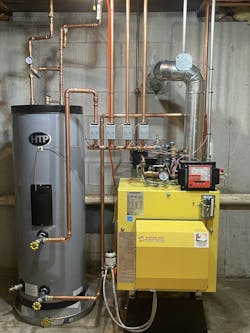 The HTP SuperStor water heaters include a 316L stainless steel tank and a cupronickel heat exchanger. The HTP SuperStor water heaters include a 316L stainless steel tank and a cupronickel heat exchanger.