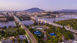 Dawn Light hits Lookout Mountain in Chatanooga Tennessee. Dawn Light hits Lookout Mountain in Chatanooga Tennessee.