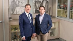 Merit Brass' Alan Lipp (left) and his son, Kevin. Merit Brass' Alan Lipp (left) and his son, Kevin.