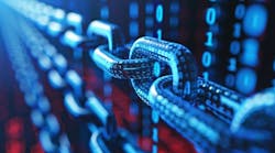 Close Up of a Chain Attached to a Wall. Close Up of a Chain Attached to a Wall.