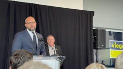 “By increasing our manufacturing presence here, we aim to deliver products faster, give back to the local economy, and ultimately continue innovating to meet the evolving needs of the industry,” said Viega Group CEO Markus Brettschneider. “By increasing our manufacturing presence here, we aim to deliver products faster, give back to the local economy, and ultimately continue innovating to meet the evolving needs of the industry,” said Viega Group CEO Markus Brettschneider.