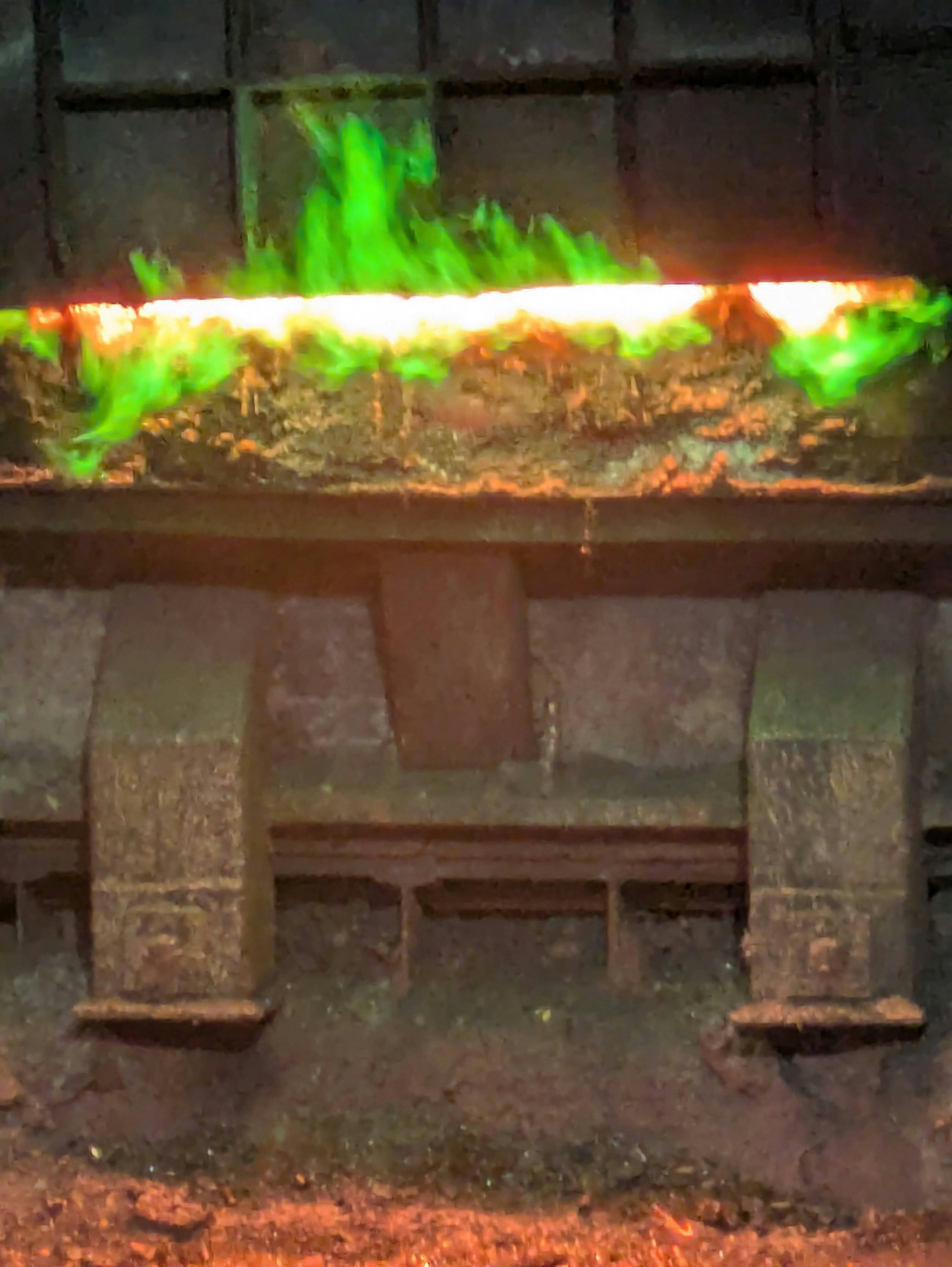 Copper is melted at more than 2,000°F.