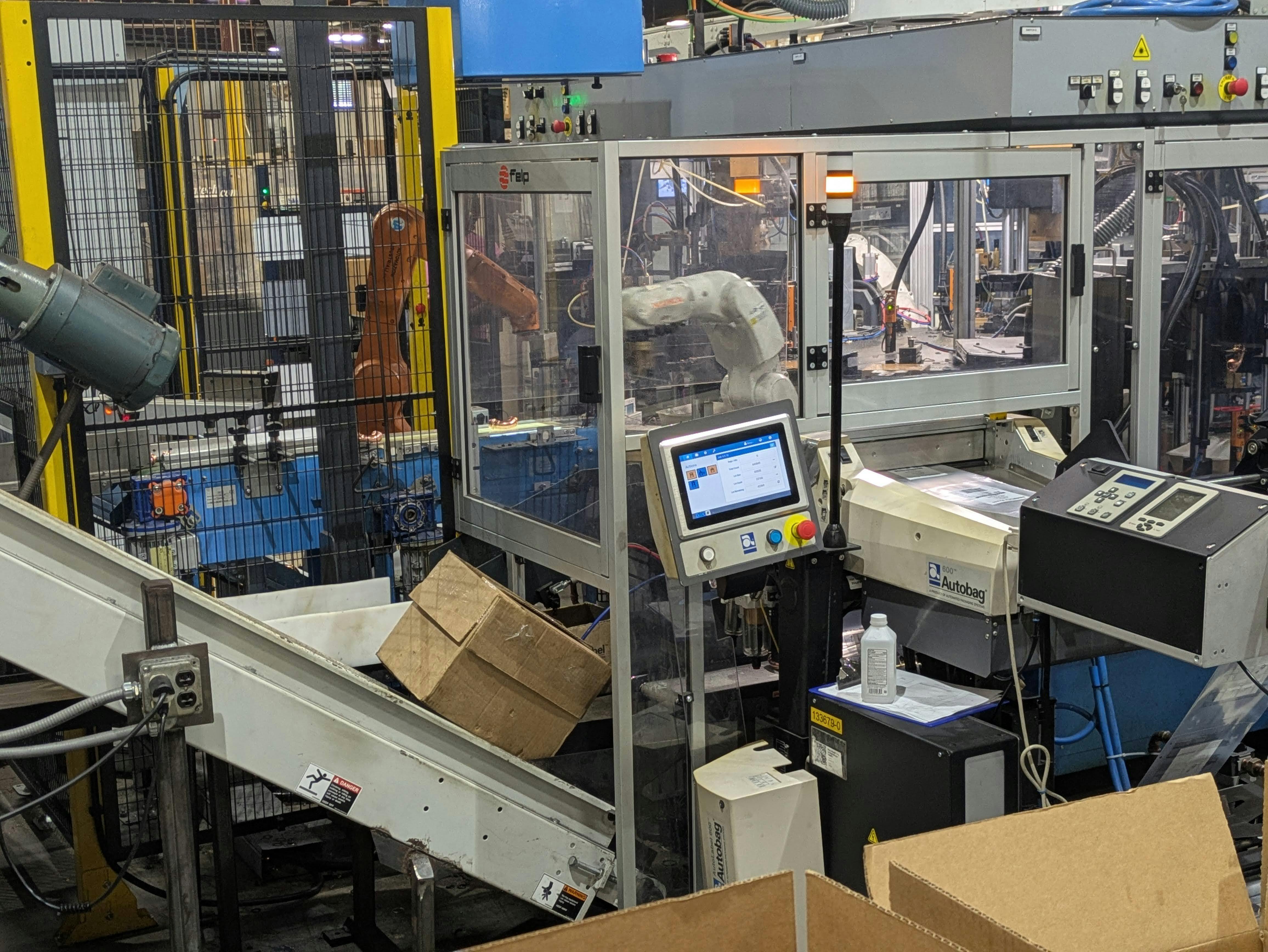 Robots at work—Stuarts Draft is the most highly automated copper manufacturing facility in the world.