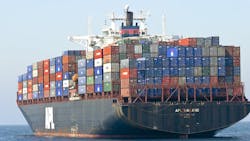 container ship at the port of los angeles container ship at the port of los angeles