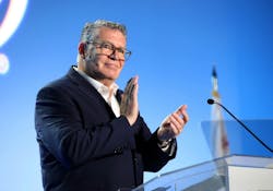 IAPMO CEO Dave Viola applauds while addressing the Opening Session on Sept. 15. IAPMO CEO Dave Viola applauds while addressing the Opening Session on Sept. 15.
