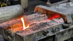 Molten copper being poured at NIBCO's Stuarts Draft facility. Molten copper being poured at NIBCO's Stuarts Draft facility.