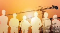 Multiexposure construction industrial background Multiexposure construction industrial background