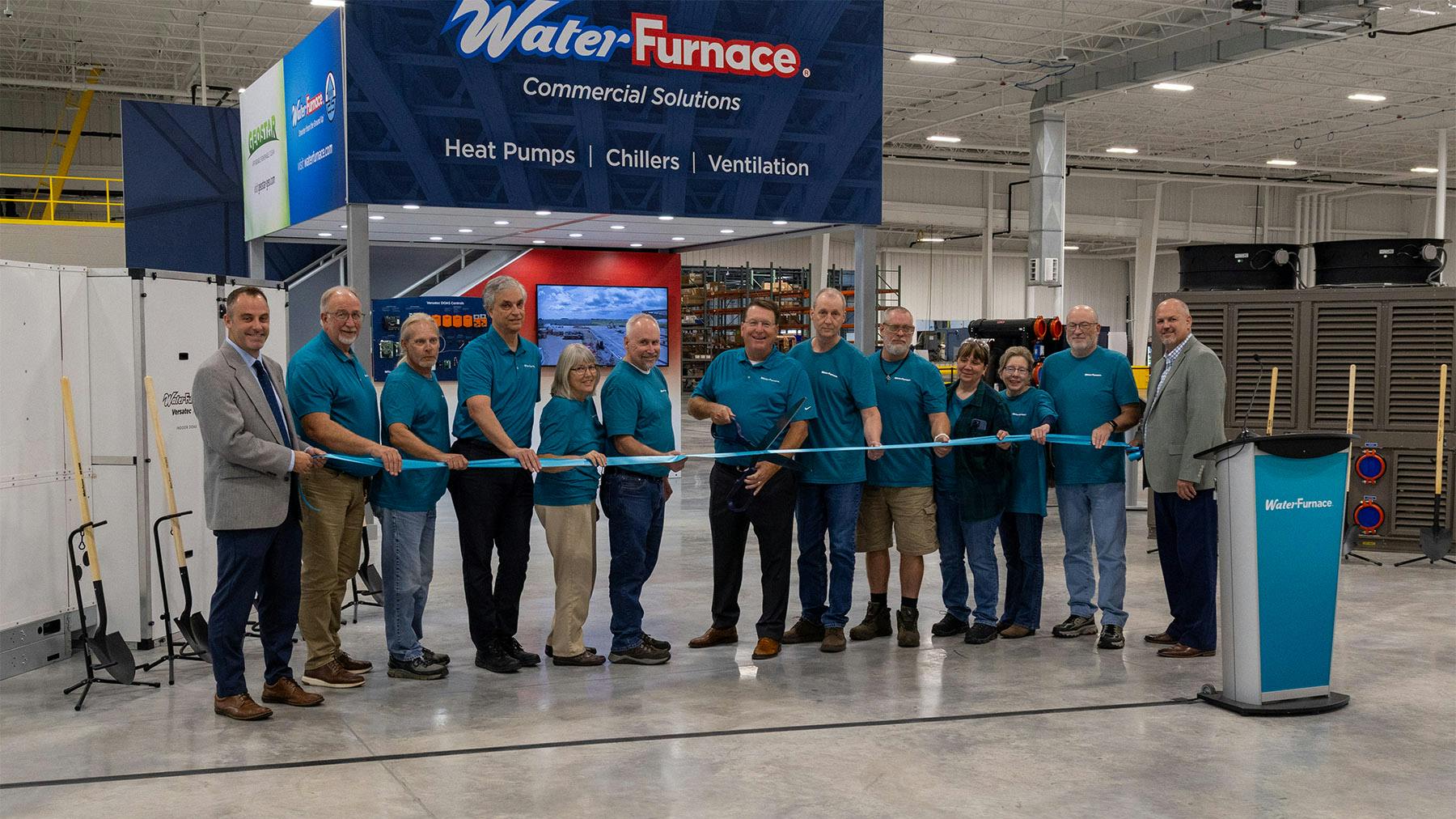 At the ribbon cutting ceremony.