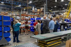 The grand opening included a factory tour. The grand opening included a factory tour.