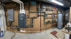 A panoramic view of the home's mechanical room. A panoramic view of the home's mechanical room.