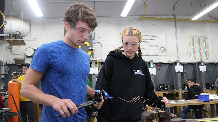 Apprentices in training.