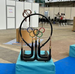 The WorldSkills plumbing competition trophy. The WorldSkills plumbing competition trophy.