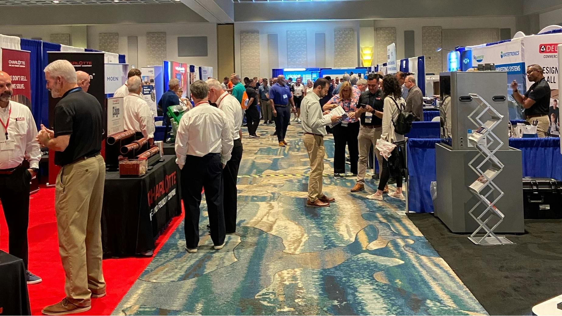 A shot from the floor of the Product Show at the Rosen Center Hotel, Orlando, FL, during the ASPE Technical Symposium.