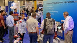 A demonstration of the Nexa intelligent water management system at the Watts booth at the ASPE Tech Symposium. A demonstration of the Nexa intelligent water management system at the Watts booth at the ASPE Tech Symposium.