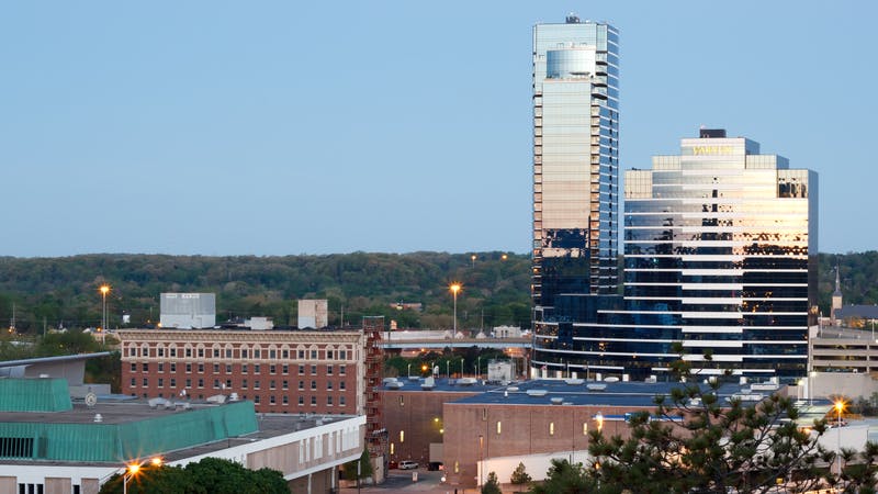 Early morning Grand Rapids Michigan.