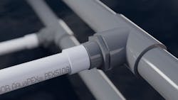 ChlorFIT and AquaPEX hybrid piping. ChlorFIT and AquaPEX hybrid piping.