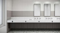 Sloan integrated sink system. Sloan integrated sink system.