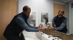 Advanced top-fill soap dispensers feature a patented level-sensing design with on-spout indicator lights. Advanced top-fill soap dispensers feature a patented level-sensing design with on-spout indicator lights.