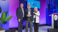 Jeff Voss (center) with the Col. Scott Award. Jeff Voss (center) with the Col. Scott Award.