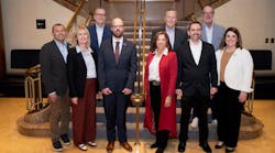 The 2026 Plumbing Manufacturers International Board of Directors, with PMI CEO/Executive Director Kerry Stackpole. l-r: Troy Benavidez, LIXIL; Kate Olinger, Uponor-GF Building Flow Solutions; board vice president Lowell Lampen, Kohler; 2026 board president Bob Neff, Delta Faucet Company; 2025 board president Belinda Wise, Neoperl US; Stackpole; John Confrey, Falcon Water Technologies; Tim O'Keefe, Symmons Industries; and board secretary/treasurer Paige Riddle, LSP Products. The 2026 Plumbing Manufacturers International Board of Directors, with PMI CEO/Executive Director Kerry Stackpole. l-r: Troy Benavidez, LIXIL; Kate Olinger, Uponor-GF Building Flow Solutions; board vice president Lowell Lampen, Kohler; 2026 board president Bob Neff, Delta Faucet Company; 2025 board president Belinda Wise, Neoperl US; Stackpole; John Confrey, Falcon Water Technologies; Tim O'Keefe, Symmons Industries; and board secretary/treasurer Paige Riddle, LSP Products.