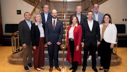 The 2026 Plumbing Manufacturers International Board of Directors, with PMI CEO/Executive Director Kerry Stackpole. l-r: Troy Benavidez, LIXIL; Kate Olinger, Uponor-GF Building Flow Solutions; board vice president Lowell Lampen, Kohler; 2026 board president Bob Neff, Delta Faucet Company; 2025 board president Belinda Wise, Neoperl US; Stackpole; John Confrey, Falcon Water Technologies; Tim O'Keefe, Symmons Industries; and board secretary/treasurer Paige Riddle, LSP Products. The 2026 Plumbing Manufacturers International Board of Directors, with PMI CEO/Executive Director Kerry Stackpole. l-r: Troy Benavidez, LIXIL; Kate Olinger, Uponor-GF Building Flow Solutions; board vice president Lowell Lampen, Kohler; 2026 board president Bob Neff, Delta Faucet Company; 2025 board president Belinda Wise, Neoperl US; Stackpole; John Confrey, Falcon Water Technologies; Tim O'Keefe, Symmons Industries; and board secretary/treasurer Paige Riddle, LSP Products.