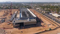 An aerial view of the QTS Data center under construction in Phoenix, Arizona An aerial view of the QTS Data center under construction in Phoenix, Arizona
