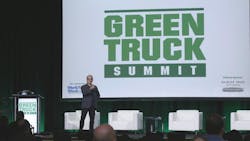 A speaker at the Green Truck Summit. A speaker at the Green Truck Summit.