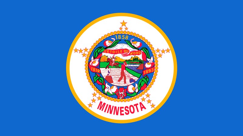 State flag of Minnesota.