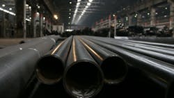 New steel pipe. New steel pipe.