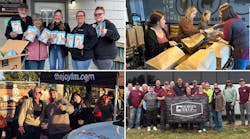 A collage of contractor employees giving back to their communities. A collage of contractor employees giving back to their communities.