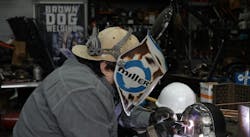Metal artist Josh Welton at work. Metal artist Josh Welton at work.