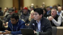 An audience member during an educational session at Work Truck Week 2025. An audience member during an educational session at Work Truck Week 2025.