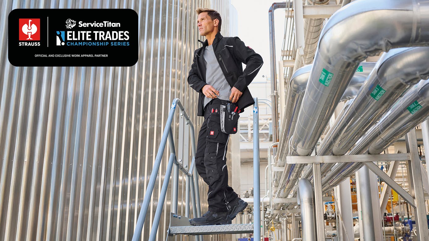 Man in high-end work apparel.