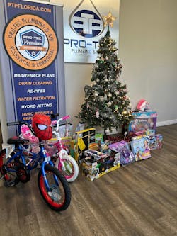 Holiday items collected for Toys for Tots. Holiday items collected for Toys for Tots.