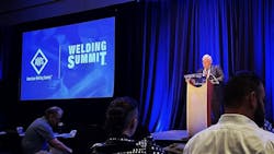 Speaker and attendees at the 2025 AWS Welding Summit. Speaker and attendees at the 2025 AWS Welding Summit.