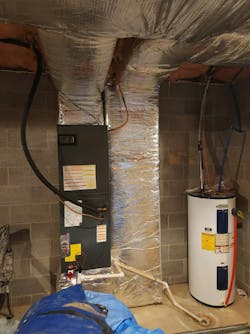 A before shot of the mechanical room. A before shot of the mechanical room.