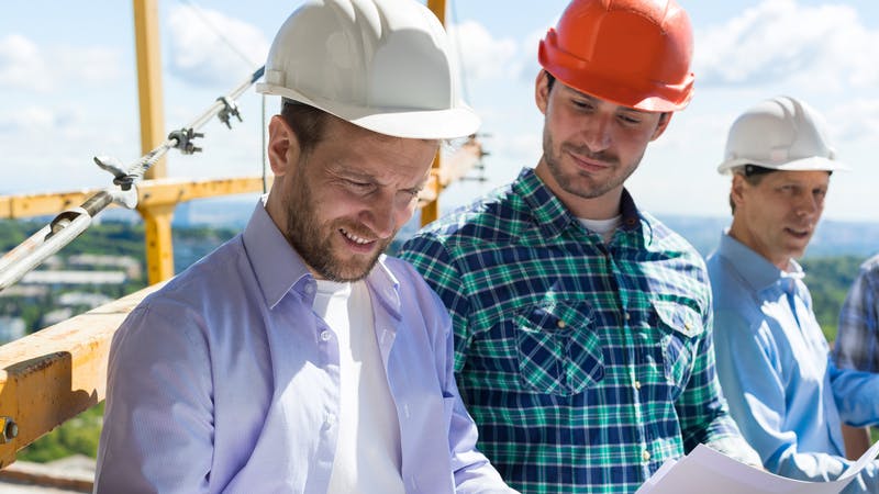 Construction company at work