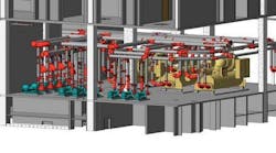 Piping system design in Revit. Piping system design in Revit.