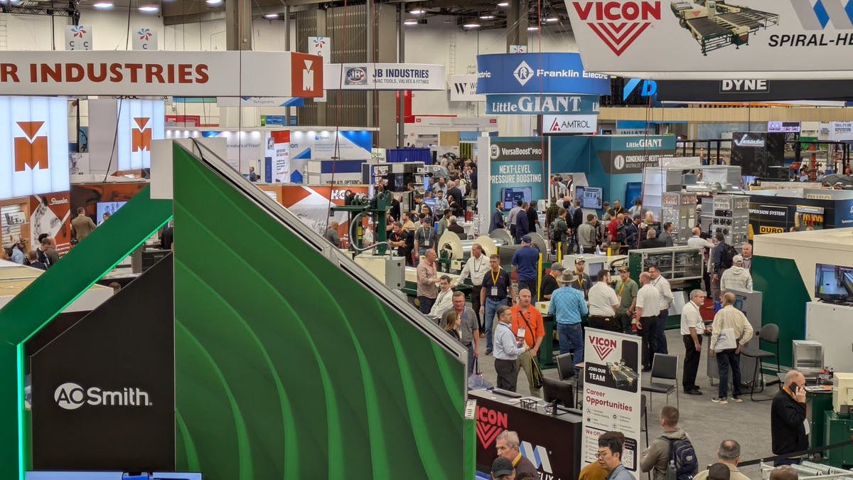 Crowds in the West Hall on the first day of AHR Expo 2026.