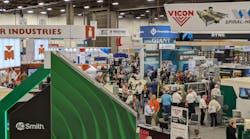 The view from the top of the A. O. Smith booth at AHR Expo 2026. The view from the top of the A. O. Smith booth at AHR Expo 2026.