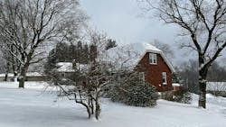 An exterior view of the Cape Cod style house. An exterior view of the Cape Cod style house.
