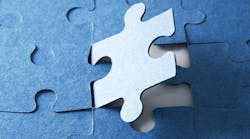 Last piece of jigsaw puzzle - blue tone Last piece of jigsaw puzzle - blue tone