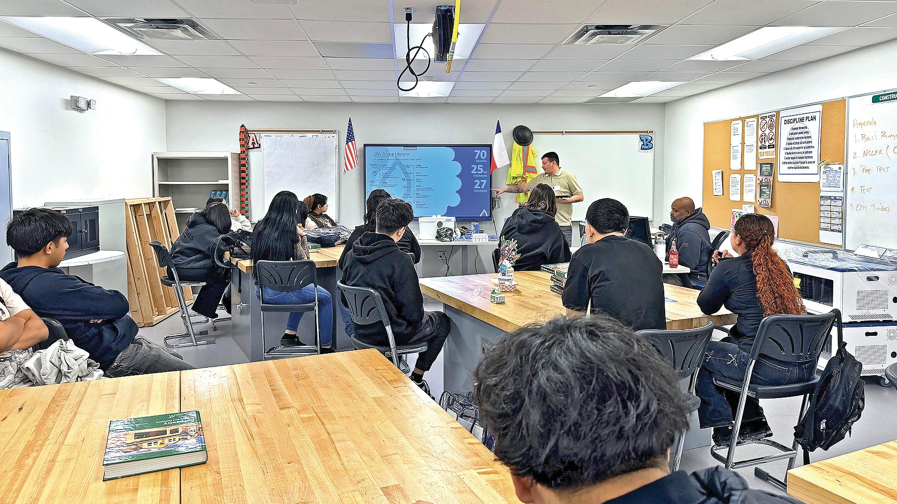 A classroom training session at the Dallas Independent School District.